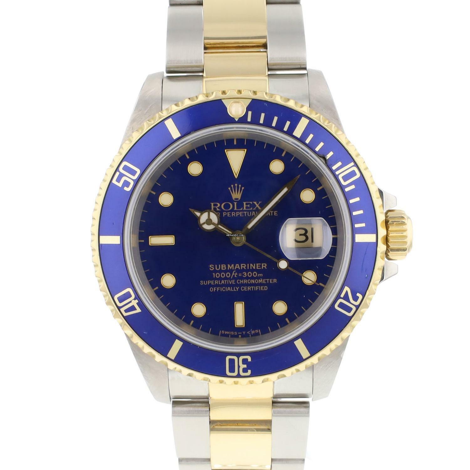 Rolex Submariner Date Steel Gold Blue Dial </h1>