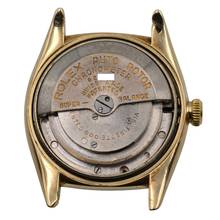 Thumbnail von Rolex Oyster Perpetual 3131 BubbleBack Ivory radium dial yellow gold 14KT 1948's </h1>