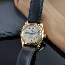 Thumbnail von Rolex Oyster Perpetual 3131 BubbleBack Ivory radium dial yellow gold 14KT 1948's </h1>