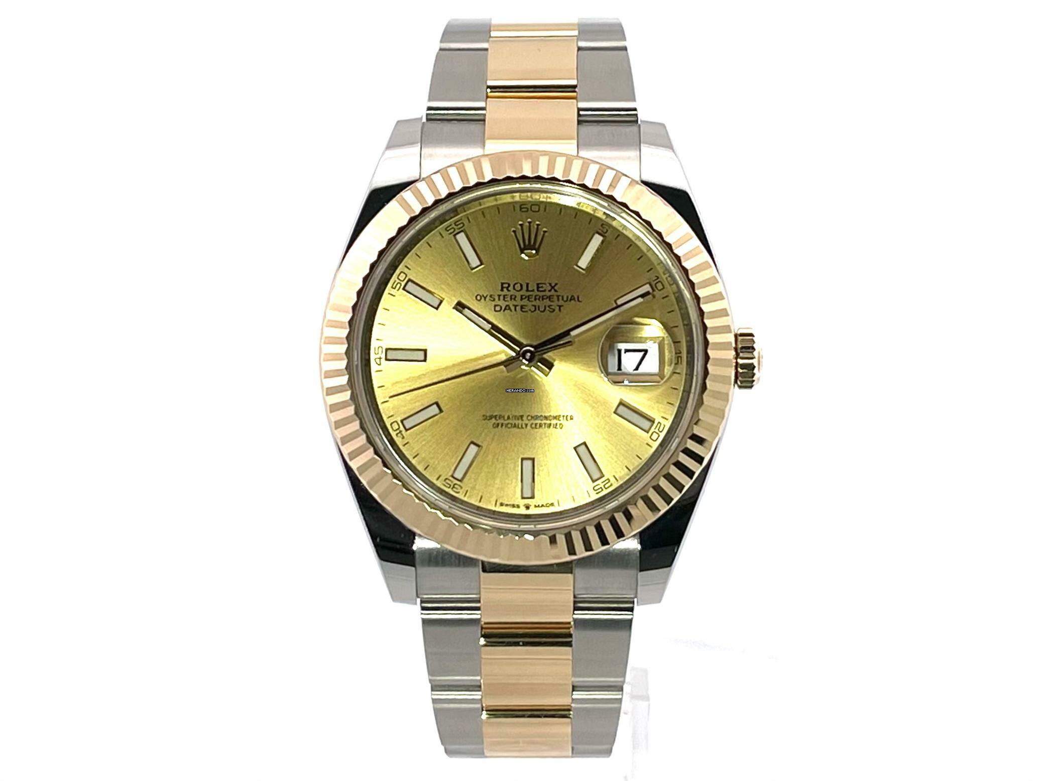 Rolex Datejust 41 Edelstahl Gelbgold 126333 Champagner Index </h1>