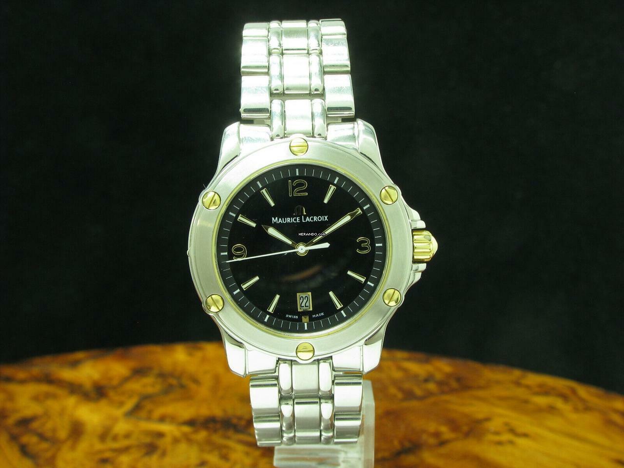 Maurice Lacroix Tiago Edelstahl Unisexuhr Mit Datum / Ref 69820 / Inkl. Box & Pa </h1>