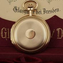 Thumbnail von Glashütter Uhrenfabrik Union Glashütte in Sachsen Louis XV Savonette 18k Gold exzellente Qualität sehr schöner Zustand 1910
