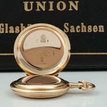 Thumbnail von Glashütter Uhrenfabrik Union Glashütte in Sachsen Louis XV Savonette 18k Gold exzellente Qualität sehr schöner Zustand 1910