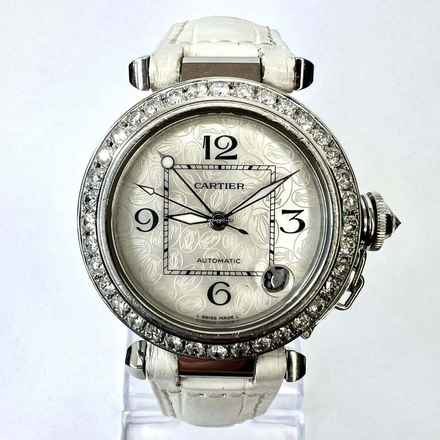  Cartier Pasha Automatic 35mm Steel 2.33TCW DIAMOND Watch </h1> 