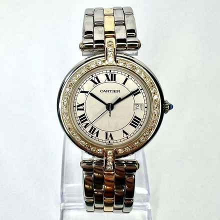  Cartier Panthère VENDOME 30mm Quartz 1 Row Gold 0.50TCW Diamond Watch </h1> 