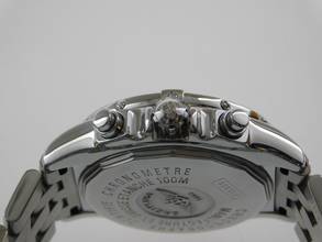 Thumbnail von Breitling Chrono Cockpit mit allen Papieren schwarzes Zifferblatt und Pilotband