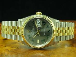 Thumbnail von Rolex Datejust 36 18kt Gold/stahl Automatic Herrenuhr / 2021 Wimbledon / 126233 </h1>