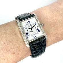 Thumbnail von Cartier Tank 25mm Silver 0.80TCW Diamond Watch </h1>