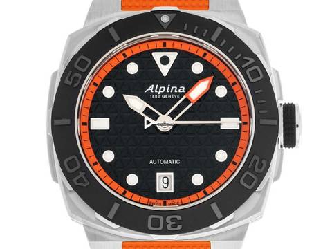  Alpina Alpiner Extreme Stahl Automatik Armband Kautschuk Faltschließe Ref.AL-525BO3VE6 Bj.2024 Full Set Neu 