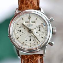 Thumbnail von Heuer Carrera 12 Dato Chronograph silver dial 1967's
