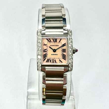  Cartier Tank Française Quartz 20mm Steel 0.80TCW DIAMOND Watch </h1> 