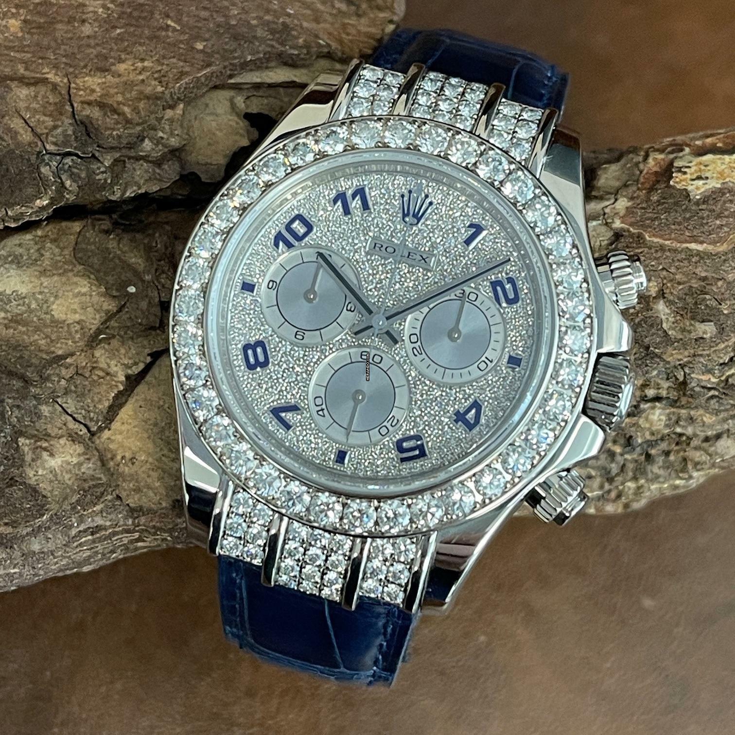 Rolex Daytona 18kt Weißgold mit Diamantbesatz - 116599RBR - FULL SET 2015 </h1>