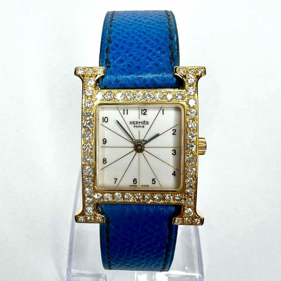 Hermès Heure H 25mm 2 Tone 0.92TCW DIAMOND Watch </h1>