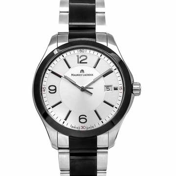  Maurice Lacroix Miros MI1018-SS002-131 - Miros Quartz Silver-tone Dial Stainless Steel Men's Watch </h1> 