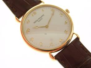 Thumbnail von Patek Philippe Calatrava 3820 18 Karat Gelbgold mit original Band und Schließe Kaliber 177 </h1>