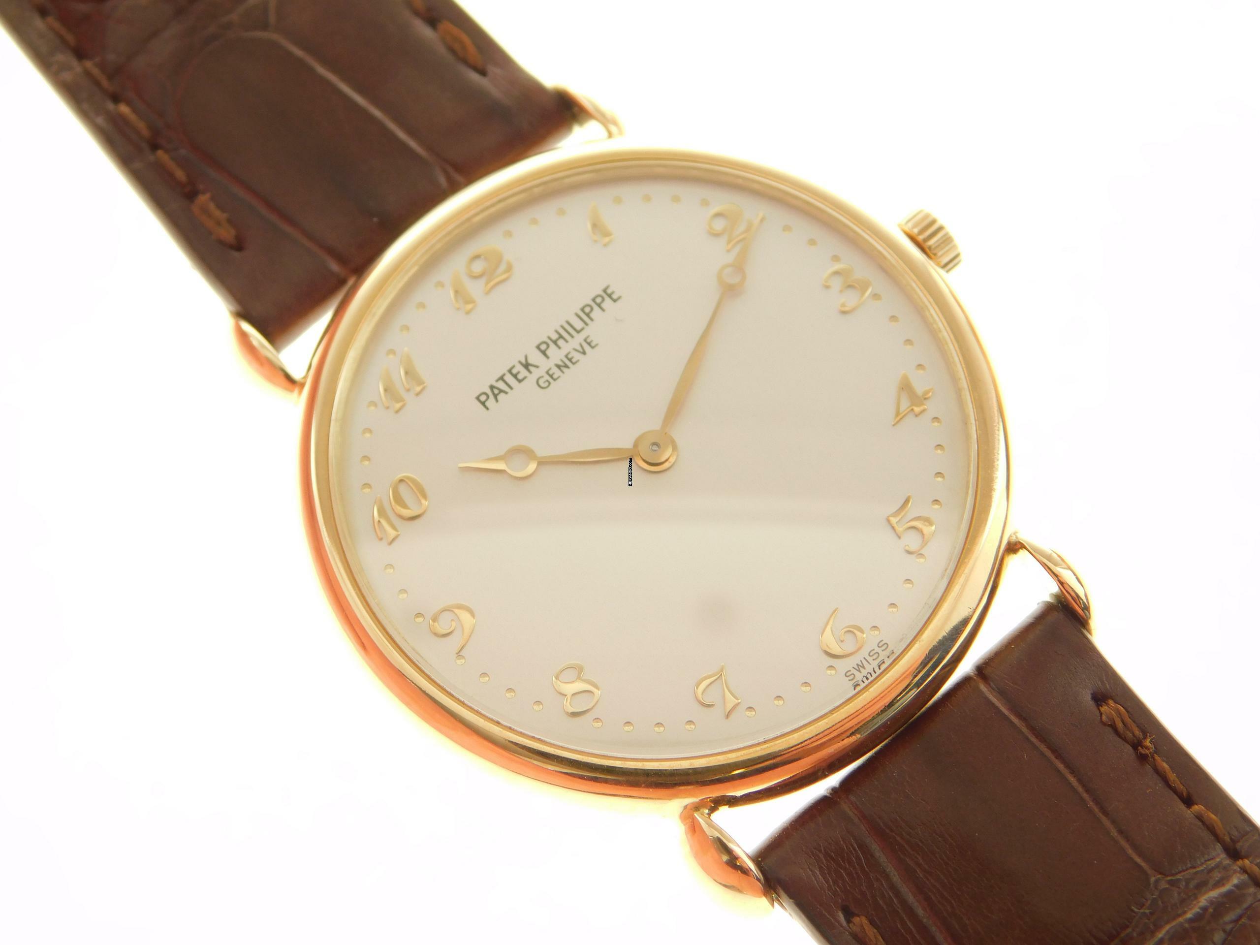 Patek Philippe Calatrava 3820 18 Karat Gelbgold mit original Band und Schließe Kaliber 177 </h1>