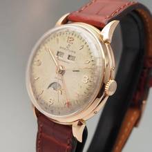 Thumbnail von Breitling Triple Calendar Moon Vintage RoseGold 18k/750 Rare </h1>