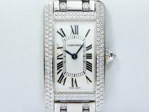 Thumbnail von Cartier Tank Américaine 18k Weißgold Referenz 2489 </h1>