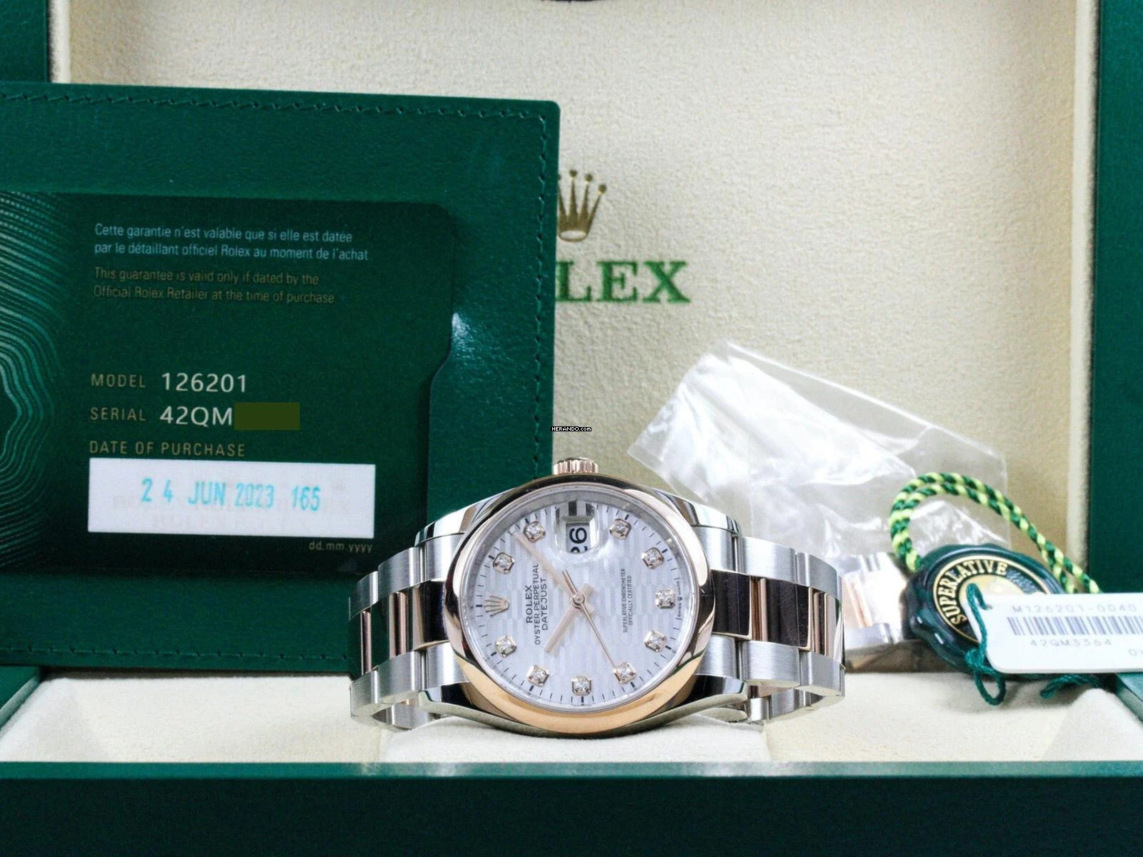 Rolex Datejust 36 mm Bicolor Referenz 126201 </h1>