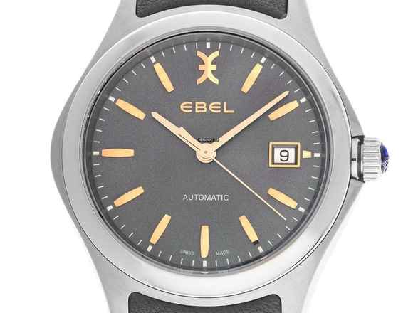  Ebel Classic Wave Stahl Automatik Armband Leder 40mm Ref.03.3.14.1041 Box&Pap. Full Set Ungetragen  