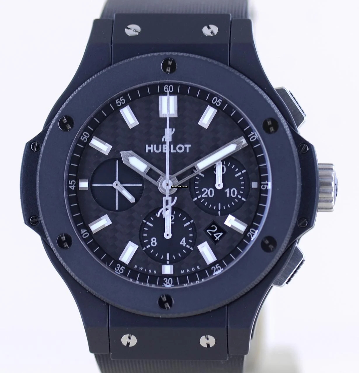 Hublot Big Bang 44 mm Black Magic Chronograph Keramik Carbon Dial Rubber Strap Luxury 44mm </h1>