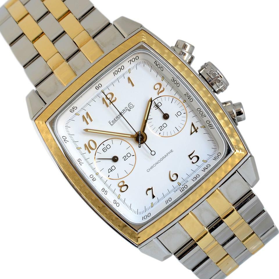 Eberhard & Co. Quadrangolo Chrono Screen 32034 white dial Full Set 1997’s </h1>