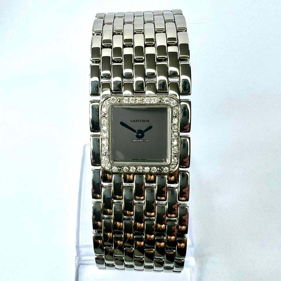 Cartier Panthère RUBAN Quartz Steel 0.27TCW DIAMOND Watch </h1>