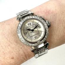 Thumbnail von Cartier Pasha Quartz 26mm Steel 2.3TCW DIAMOND Watch </h1>