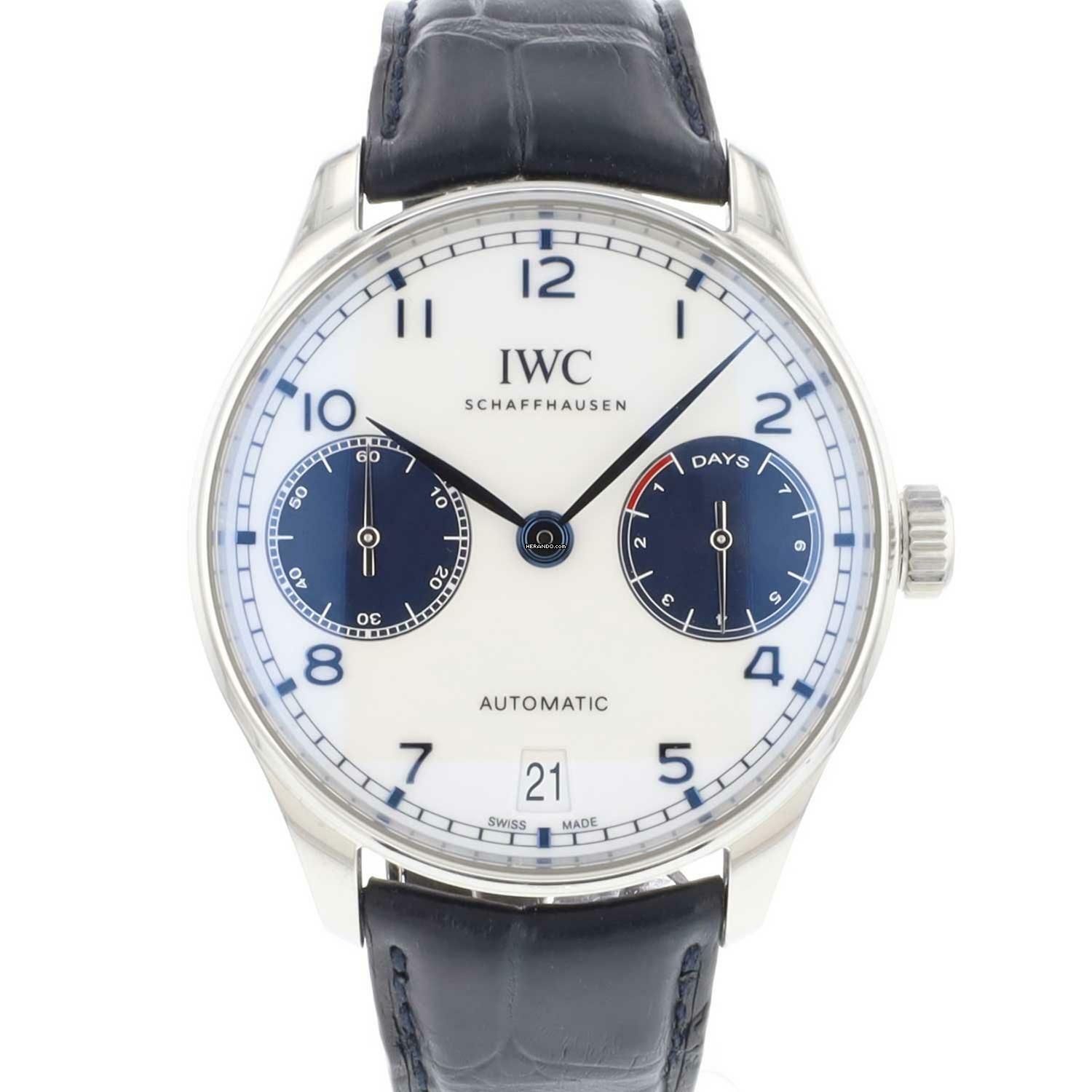 IWC Portugieser Automatik 7-Days Steel Panda Dial 99.9% New </h1>