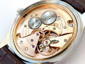 Thumbnail von Omega Genève Vintage ref 135041 Purple Blue Dial Orange Hand 135041