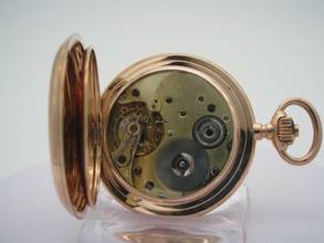 Thumbnail von Union Glocke Savonette Taschenuhr 14kt Rotgold </h1>