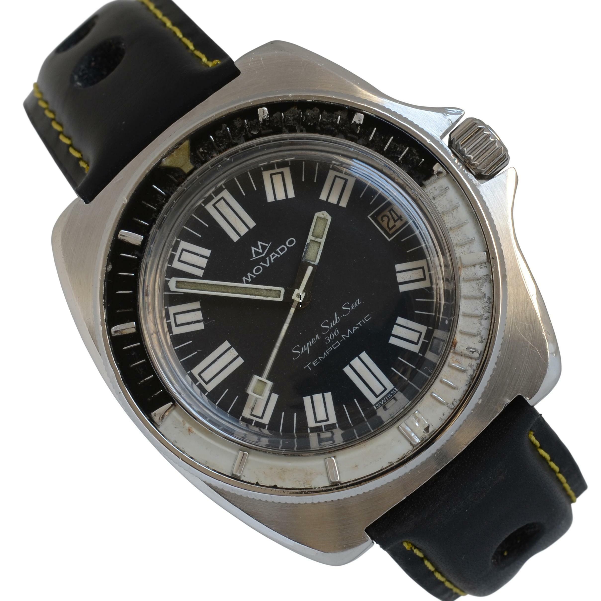 Movado Diver Super Sub Sea 300 Tempo - Matic Automatic 1970’s </h1>