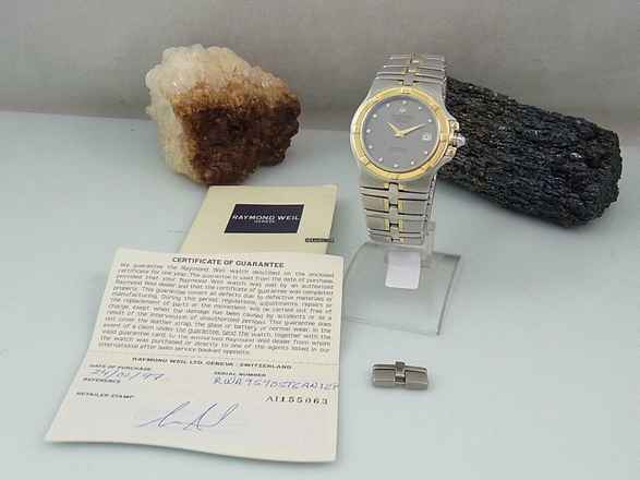  Raymond Weil Parsifal 9590 18k 750 Gold Herrenuhr Ø 35 Mm Diamant-indizes Datum </h1> 