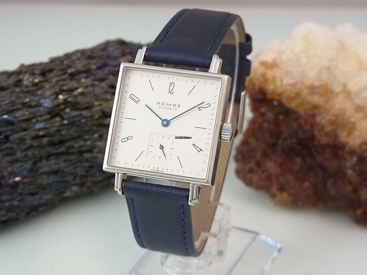 NOMOS Tetra Glashütte Tetra 406 Handaufzug Glasboden Herrenuhr 29,5 Mm X 29,5 Mm </h1>