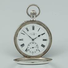 Thumbnail von Uhrenfabrik Union Glashütte in Sachsen Deutsche Marine Beobeachtungsuhr B-Uhr Silber Holz Etui 59mm ca. 1920