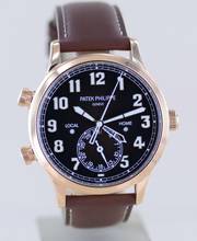 Thumbnail von Patek Philippe Calatrava Pilot Travel Time 18K Roségold Cal 324 brown Dial Luxusuhr B+P </h1>