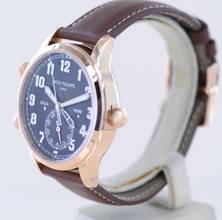 Thumbnail von Patek Philippe Calatrava Pilot Travel Time 18K Roségold Cal 324 brown Dial Luxusuhr B+P </h1>