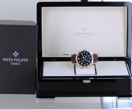 Thumbnail von Patek Philippe Calatrava Pilot Travel Time 18K Roségold Cal 324 brown Dial Luxusuhr B+P </h1>