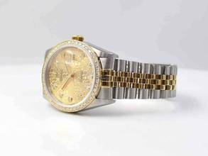 Thumbnail von Rolex Datejust 36 16233 Gold Jubilee Dial With Diamonds - After Diamonds Bezel