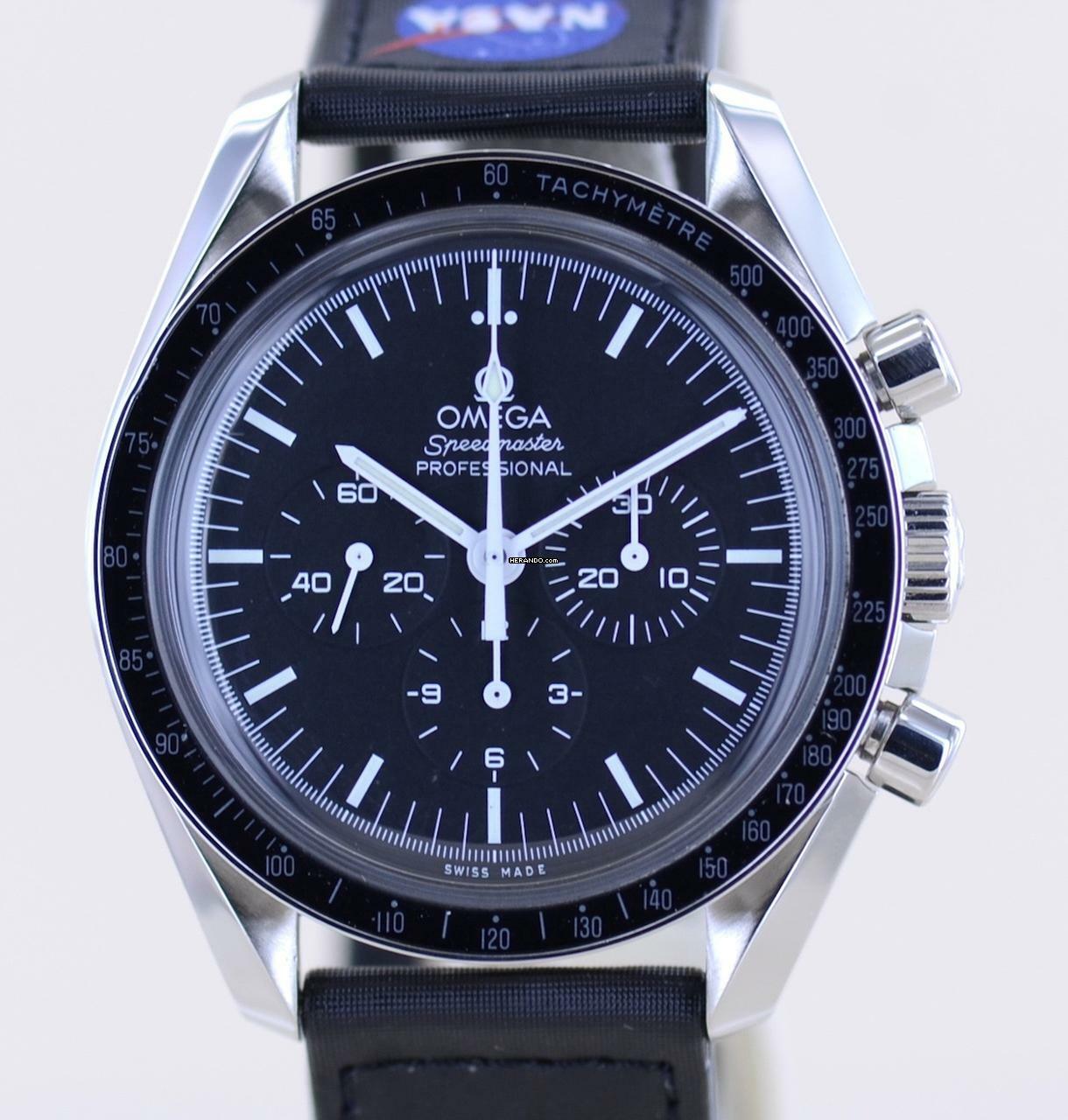 Omega Speedmaster Professional Moonwatch Chrono Moonwatch Plexiglas 1861 Textilband Nasa </h1>