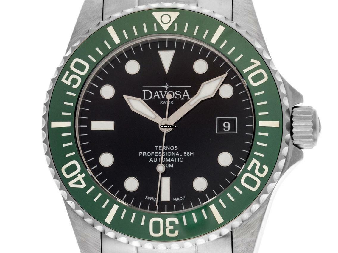 Davosa Ternos Professional 68H Stahl Automatik Armband Stahl 42mm Ref.161.538.70 Box&Pap. Full Set Neu