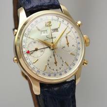 Thumbnail von Sinn Triple Date Chronograph Vintage 1960 Gold 14k/585 by Gallet RARE </h1>
