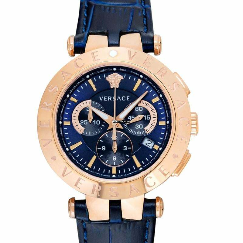 Versace VERQ00120 - Quartz Blue Dial Stainless Steel Men's Watch </h1>