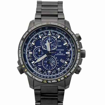  Citizen AT8195-85L - Eco-Drive Blue Dial Titanium Men's Watch </h1> 