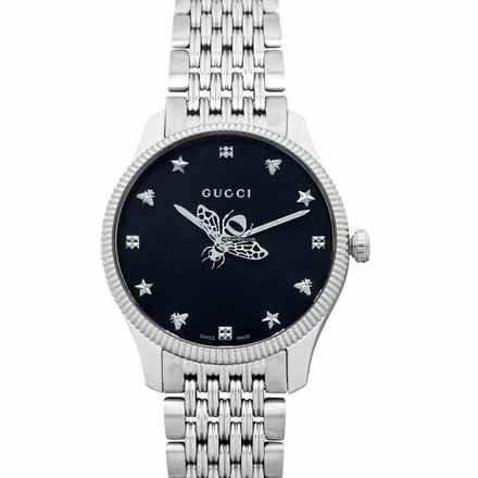 Gucci G-Timeless YA1264154 - G-Timeless Quartz Black Dial Bee Motif Unisex Watch </h1> 