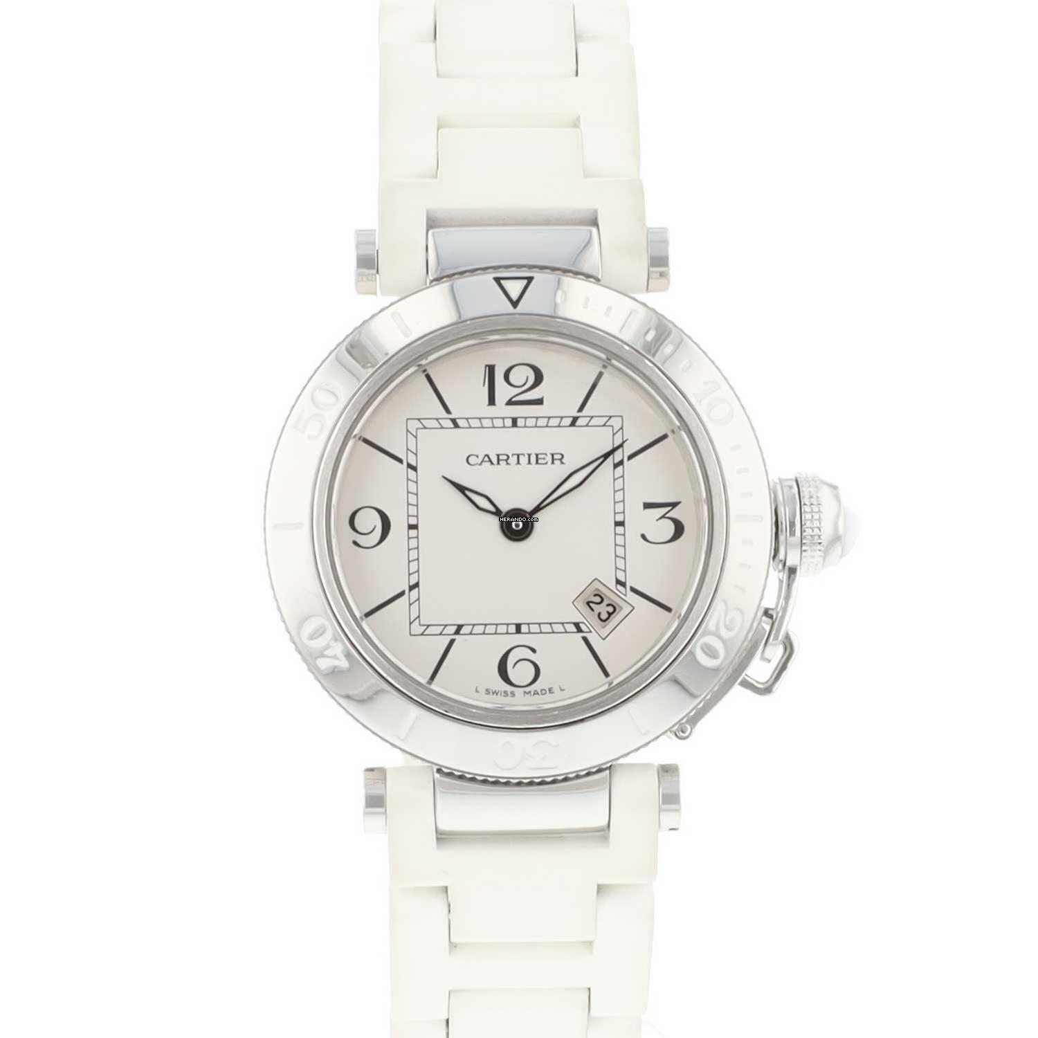 Cartier Pasha Seatimer Steel White Dial </h1>