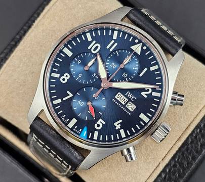  IWC Fliegeruhr Chronograph Pilot Chronograph 41mm IW388101 Blue Dial Unworn/New Condition Full Set 2026 