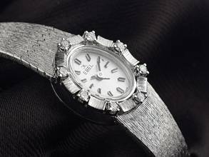 Thumbnail von Ebel Art Deco Lady 18kt Weißgold 1978 original Box sehr gut Vintage