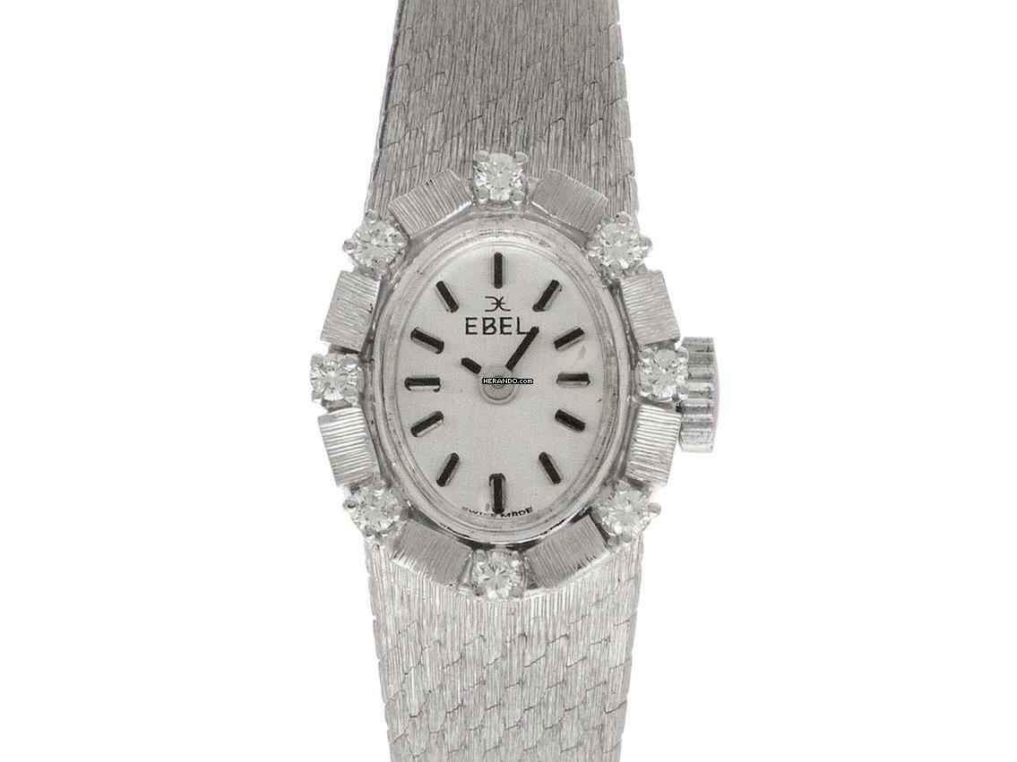 Ebel Art Deco Lady 18kt Weißgold 1978 original Box sehr gut Vintage