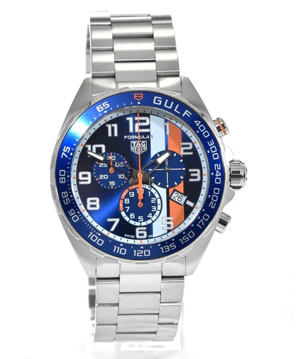TAG Heuer Formula 1 Quarz 43mm Chronograph Gulf Special Edition Ref. CAZ101AT.BA0842